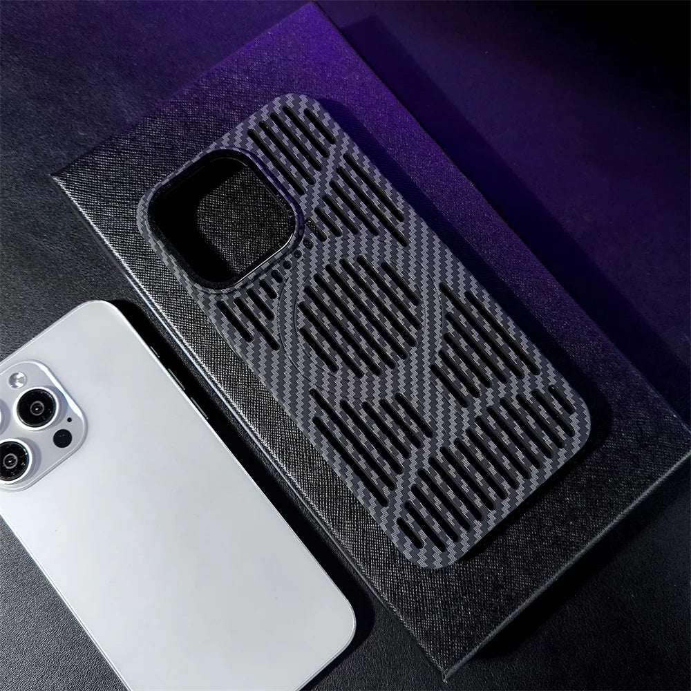 Carbon Fiber Heat Dissipation Case For iPhone