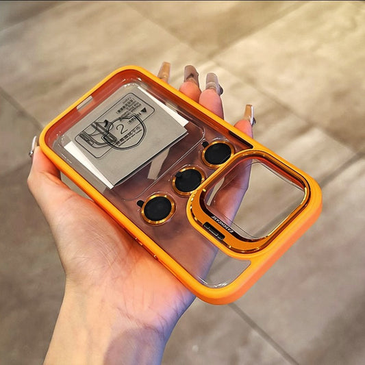 Lens Protector Transparent Case For iPhone