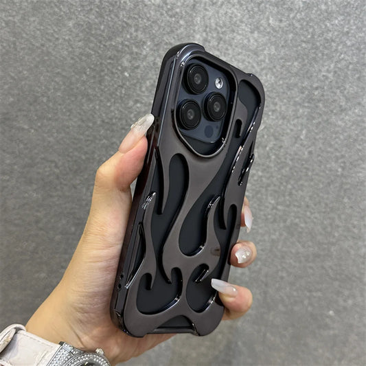 Fire Hollow Breathable Soft Case For iPhone