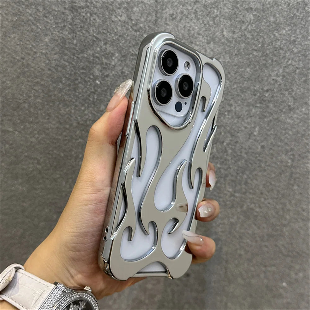 Fire Hollow Breathable Soft Case For iPhone