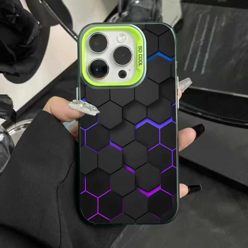 Fashion Honeycomb PC Case For iPhone