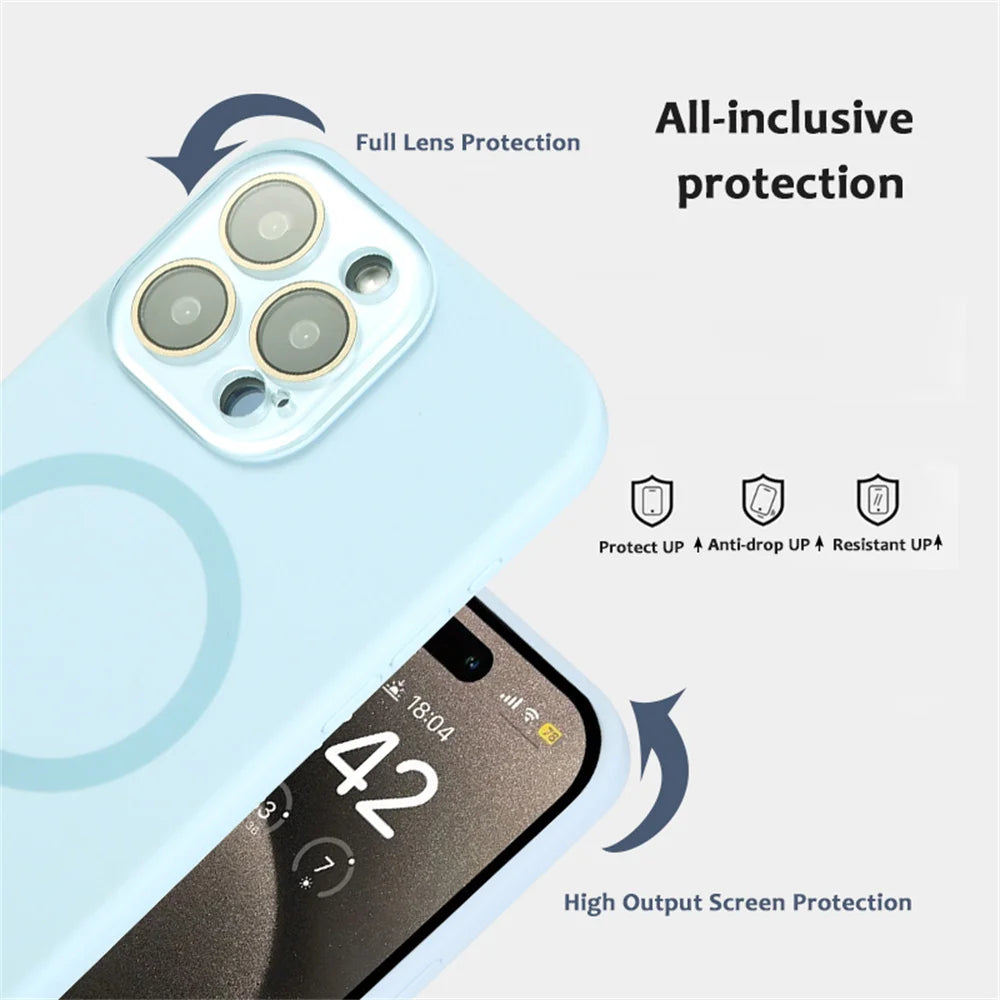 Lens Protection Silicone Case For iPhone