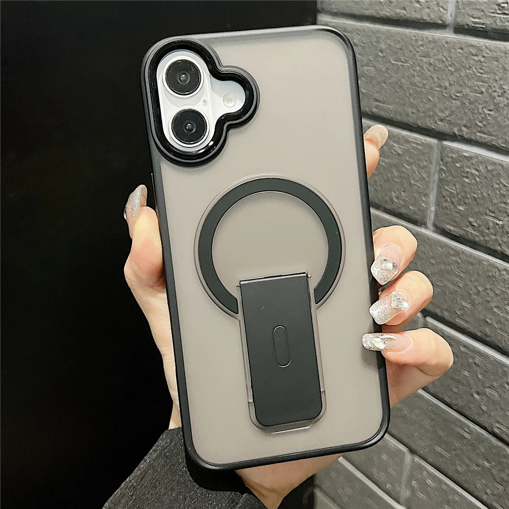 Invisible Bracket Matte Hard Case For iPhone