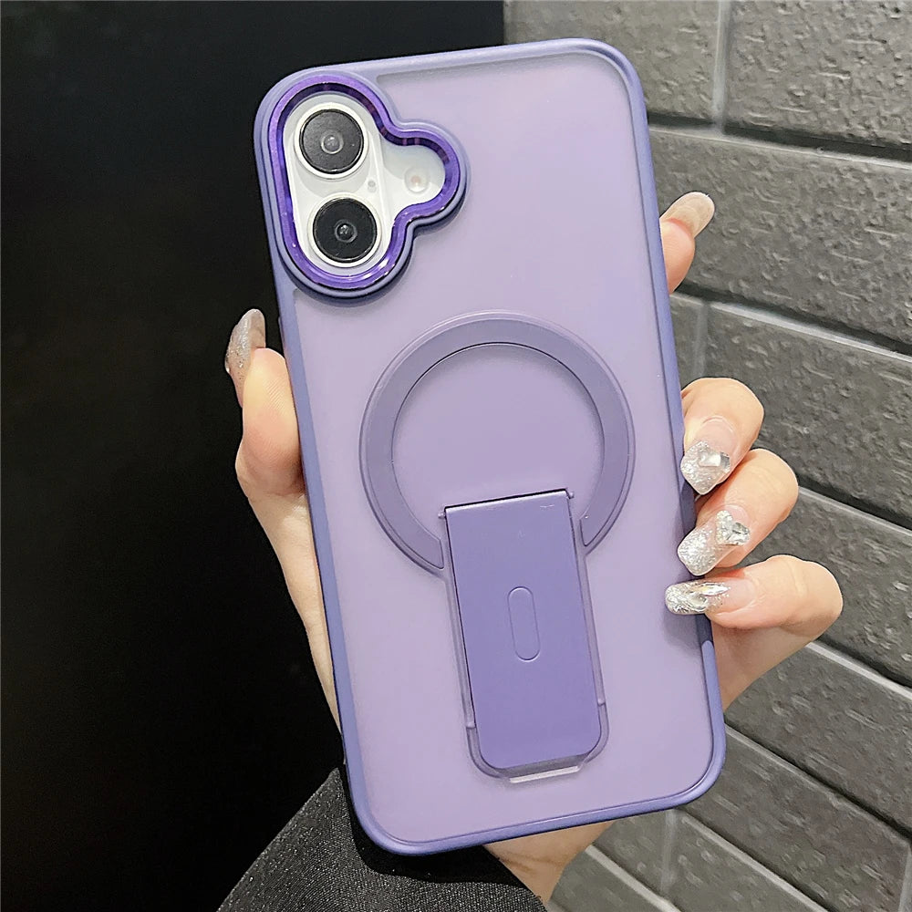 Invisible Bracket Matte Hard Case For iPhone