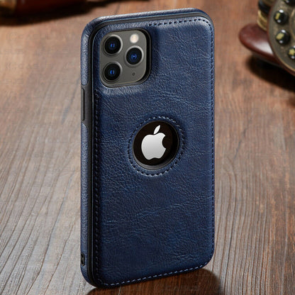 Classic PU Leather Back Cover for iPhone