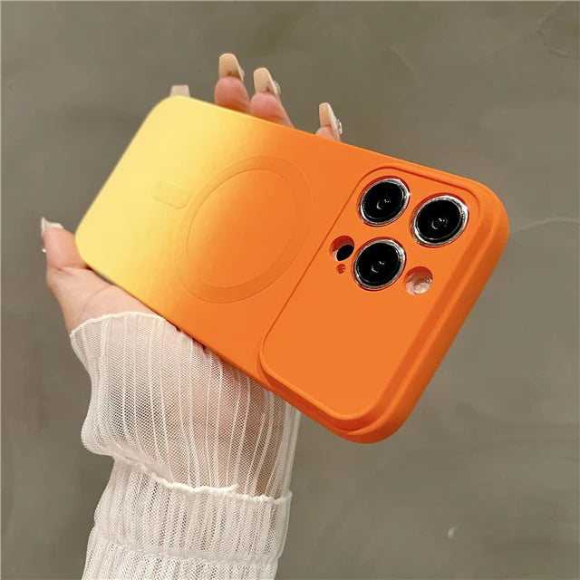 Lens Protective Gradual Silicone Case for iPhone