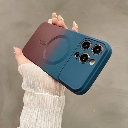 Lens Protective Gradual Silicone Case for iPhone