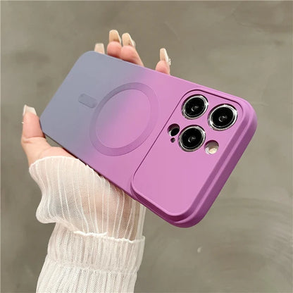 Lens Protective Gradual Silicone Case for iPhone