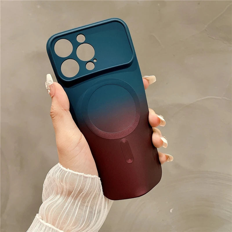 Lens Protective Gradual Silicone Case for iPhone