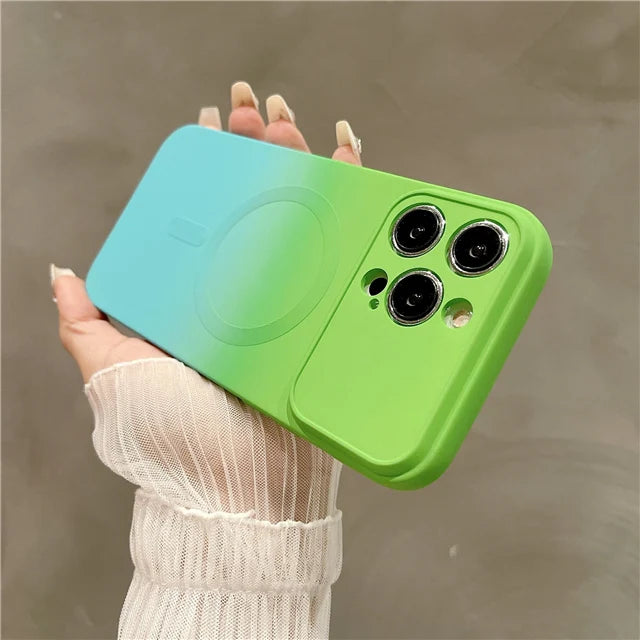 Lens Protective Gradual Silicone Case for iPhone