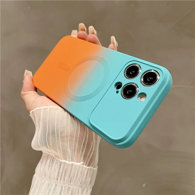 Lens Protective Gradual Silicone Case for iPhone