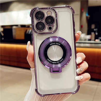 Lens Protection Stand Case For iPhone