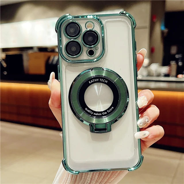 Lens Protection Stand Case For iPhone