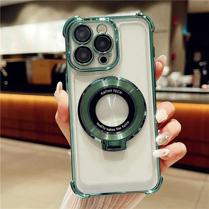 Lens Protection Stand Case For iPhone