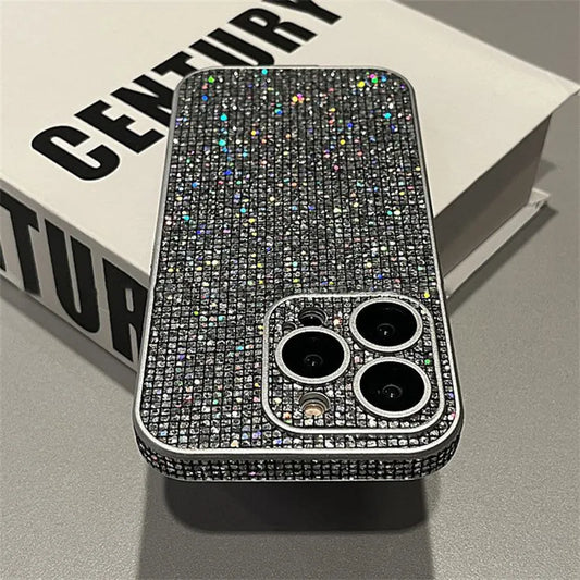 Lens Protection Glitter Rhinestone Case For iPhone