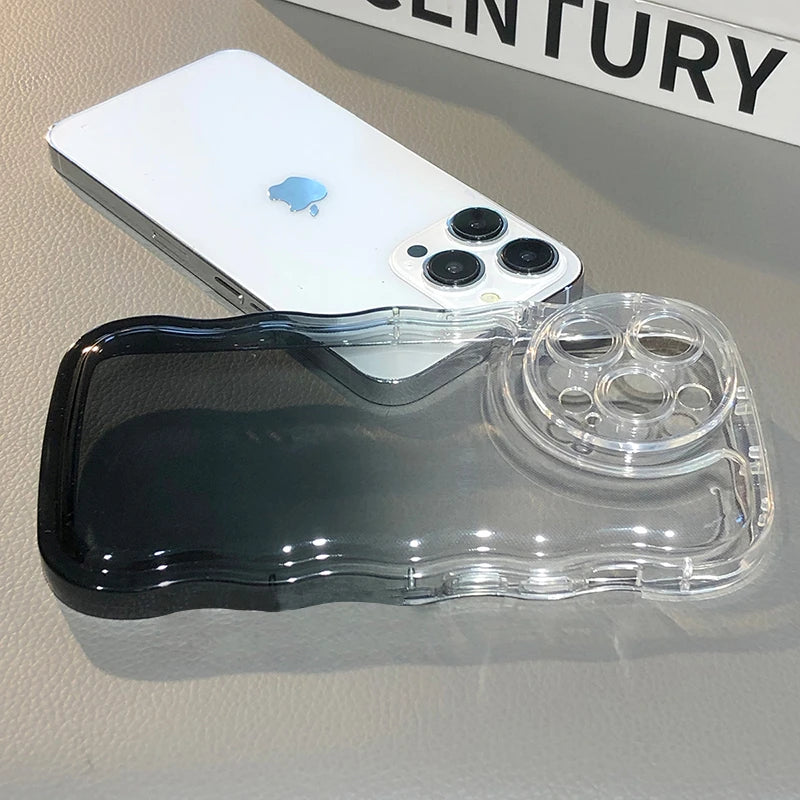 Gradient Transparent Soft Case For iPhone