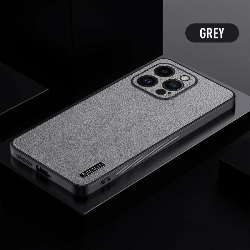 Retro Bark Texture Soft Case For iPhone