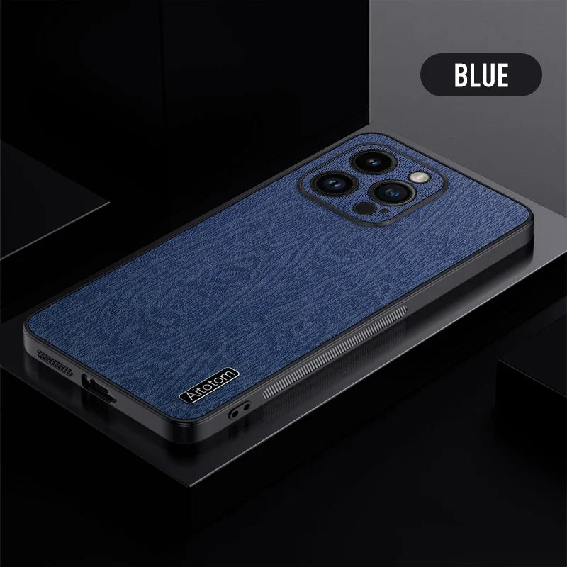 Retro Bark Texture Soft Case For iPhone