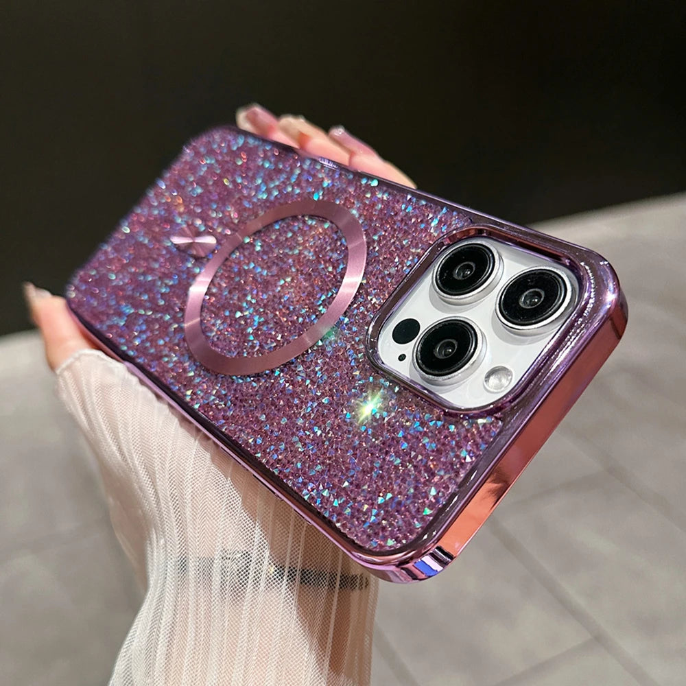 Bling Glitter Magnetic Case For iPhone