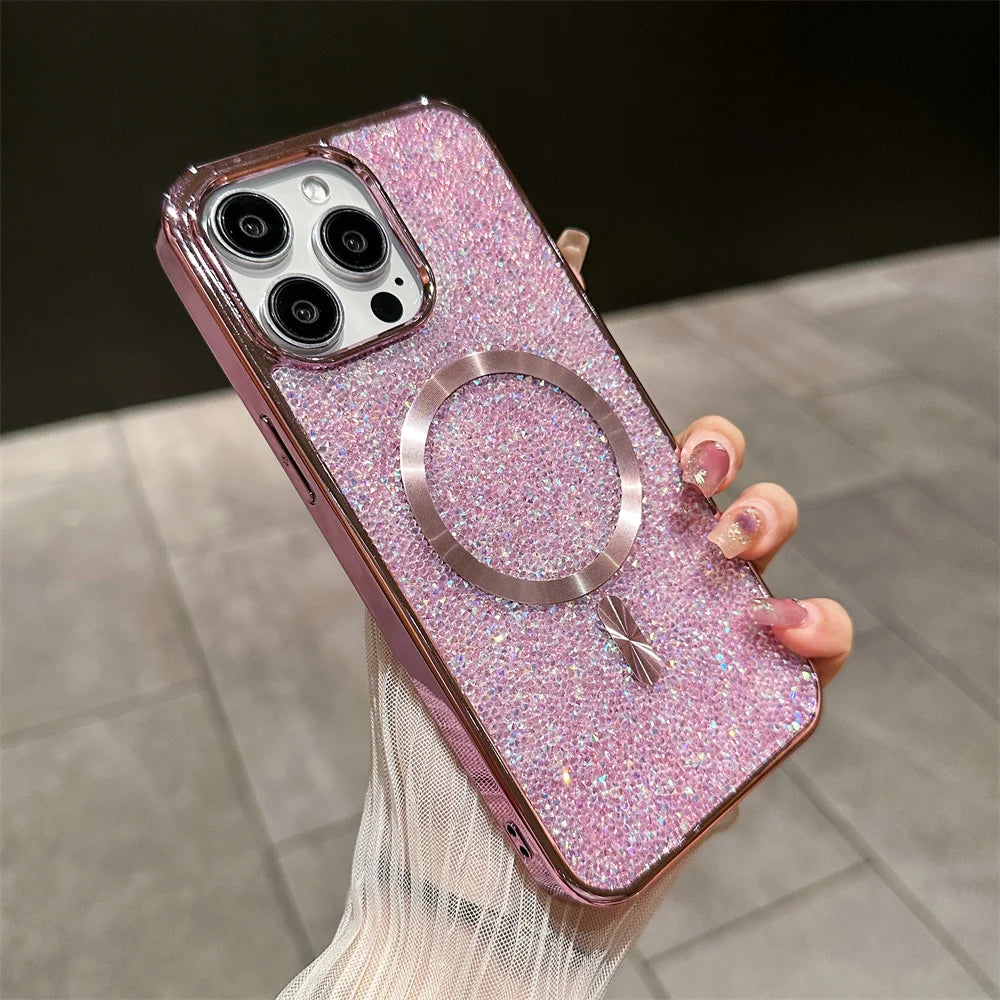 Bling Glitter Magnetic Case For iPhone