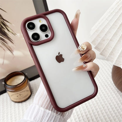 Candy Color Transparent Case For iPhone
