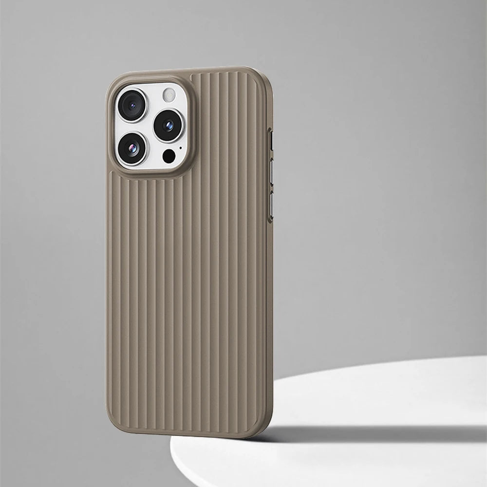 Corrugated Pattern Matte Case For iPhone