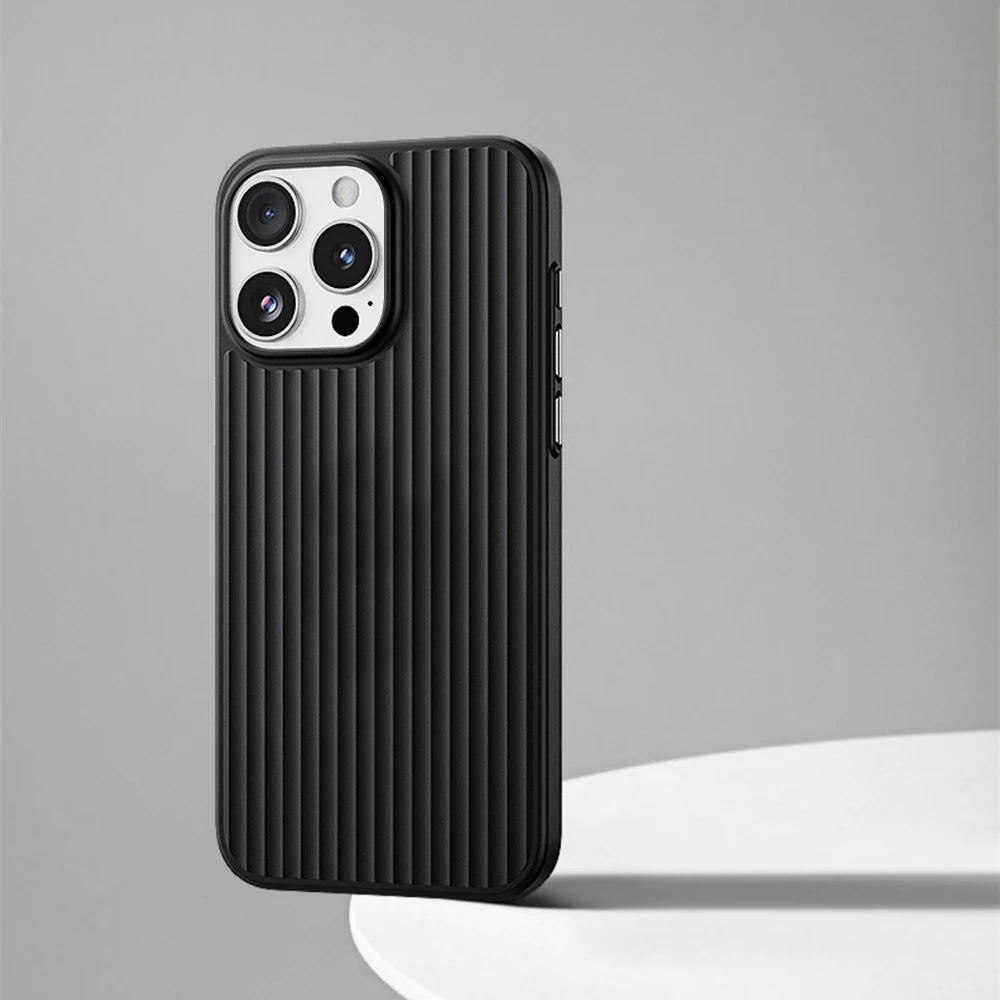 Corrugated Pattern Matte Case For iPhone