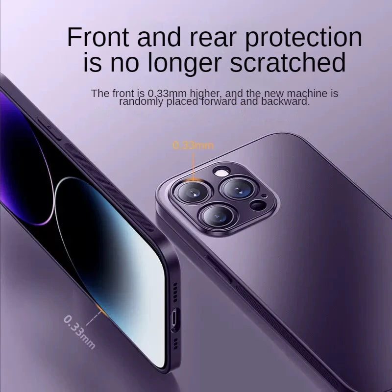 Lens Protection Matte Hard Case For iPhone