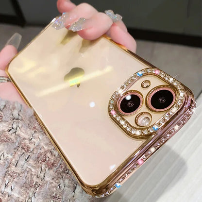 Plating Glitter Soft Transparent Case for iPhone