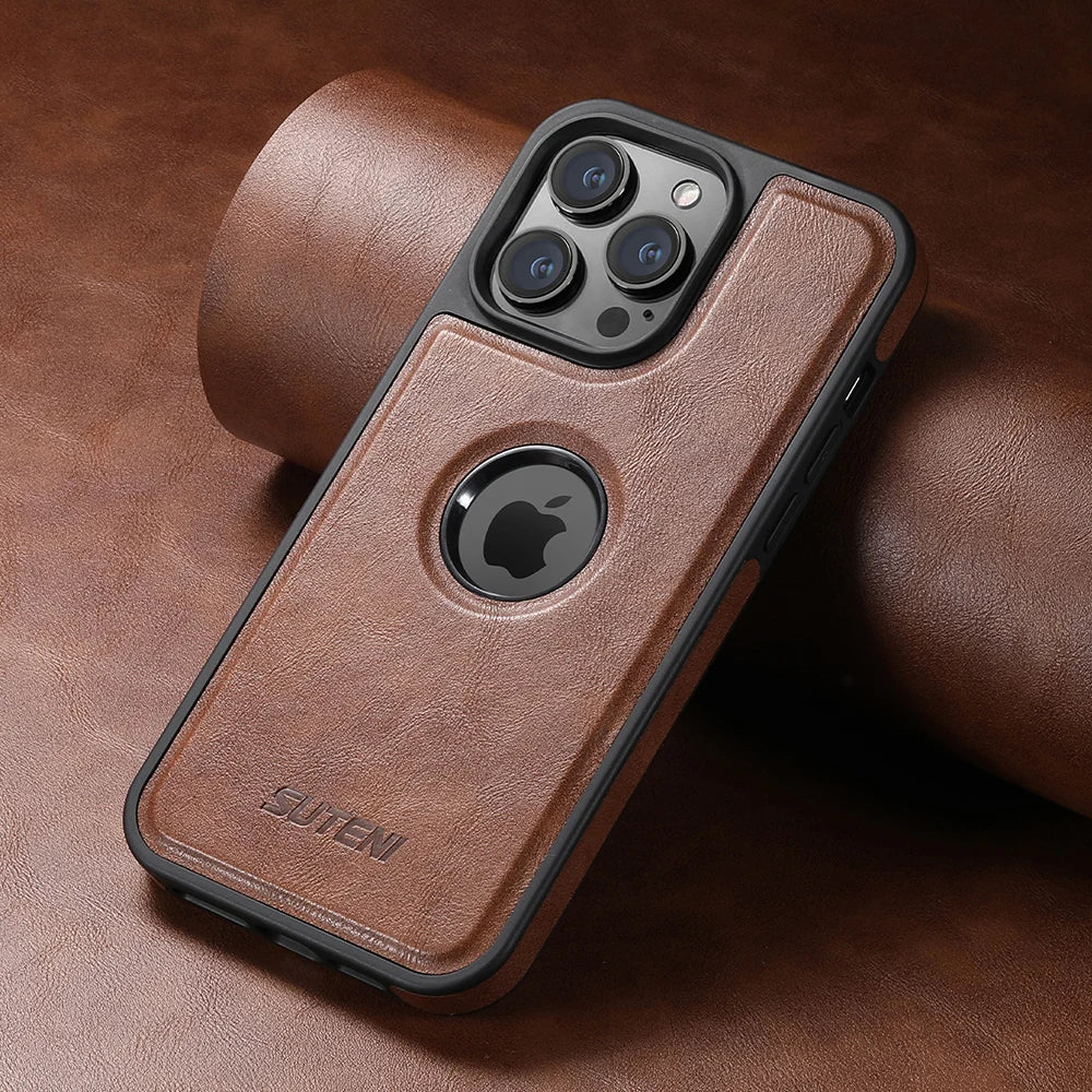 Retro Leather Magnetic Case For iPhone