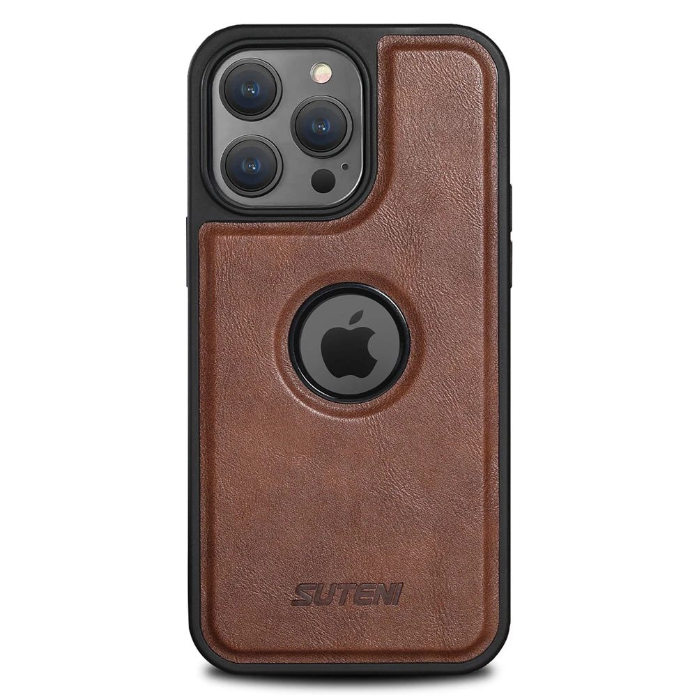 Retro Leather Magnetic Case For iPhone