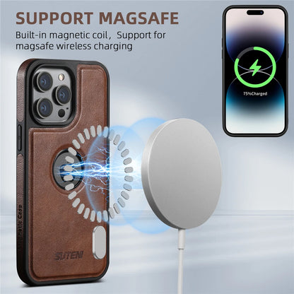 Retro Leather Magnetic Case For iPhone