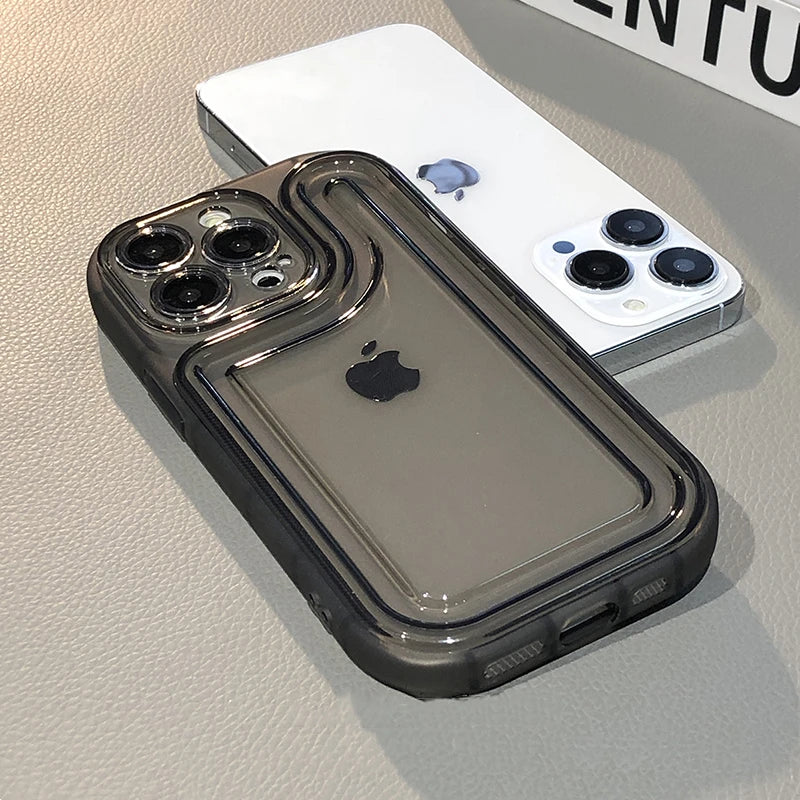 Camera Protection Acrylic Clear Case For iPhone