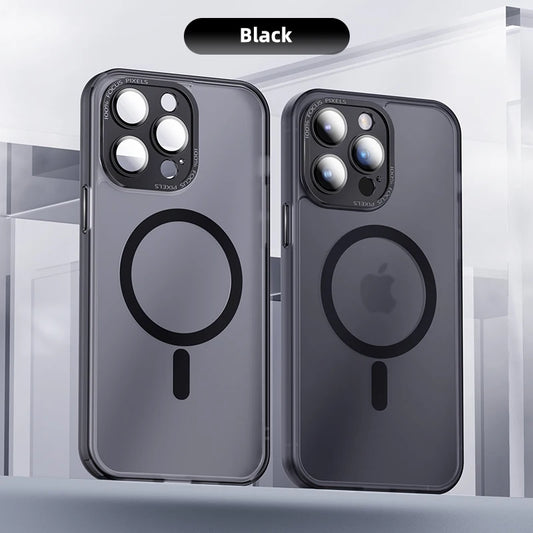 Lens Protection Matte Translucent Case For iPhone