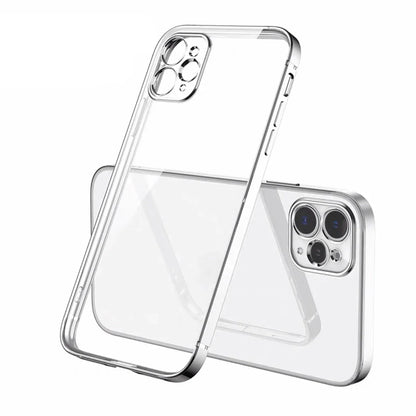 Plating Square Soft Clear Case For iPhone