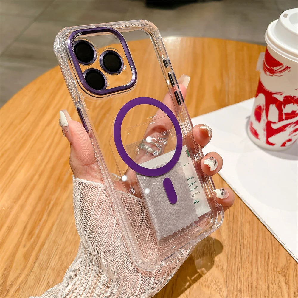 Lens Protection Transparent Case for iPhone