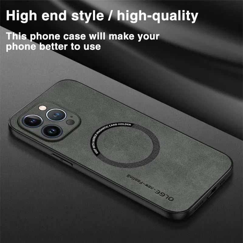 Shockproof Soft PU Leather Case For iPhone