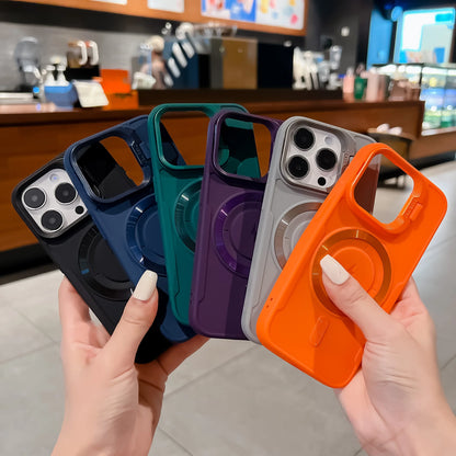 Magnetic Lens Bracket Soft Case for iPhone