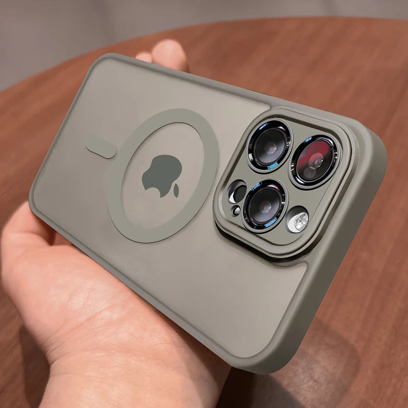 Matte Translucent Shockproof Case For iPhone