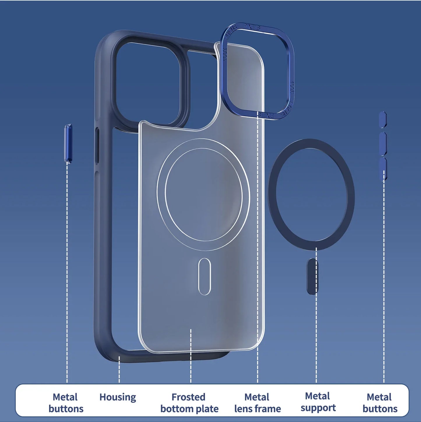 Transparent Magnetic Case for iPhone