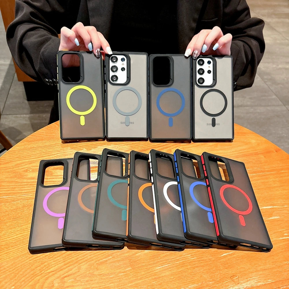 Frame Colorful Matte Translucent Case for Samsung