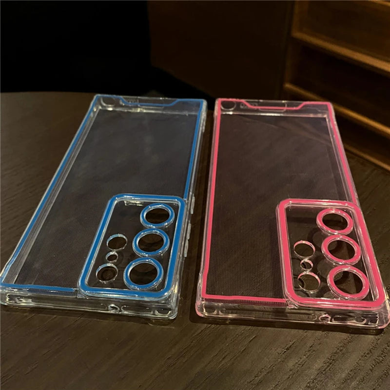 Fluorescent Clear Silicone Case For Samsung