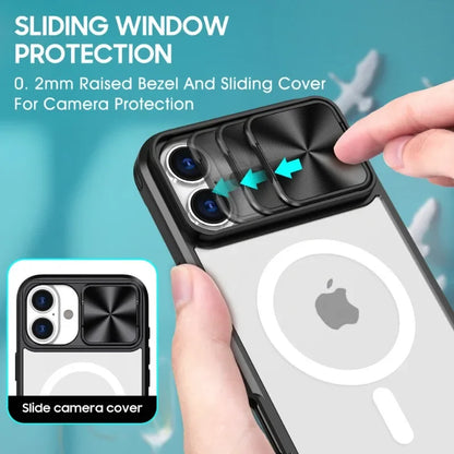 Slide Lens Protector Armor Case For iPhone