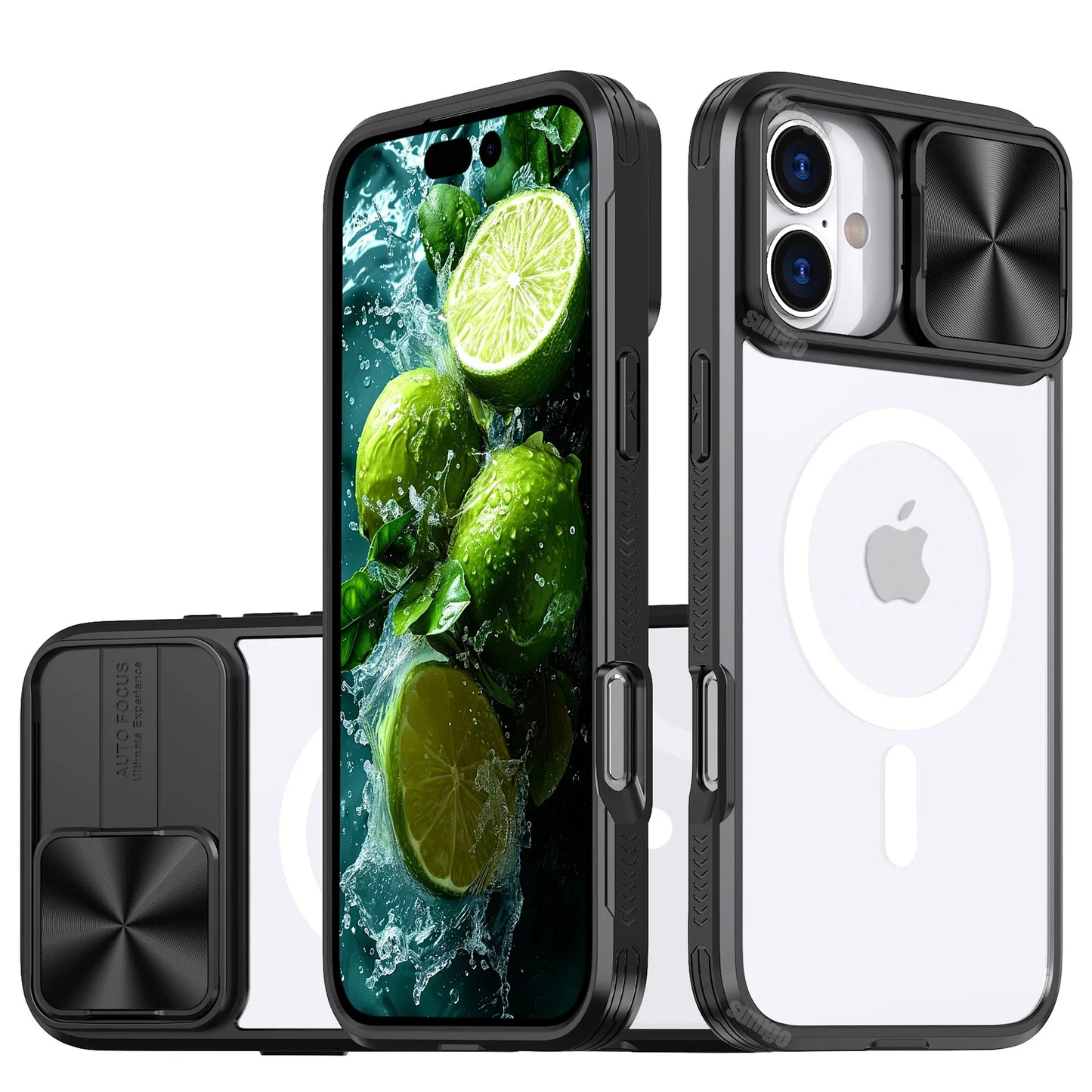 Slide Lens Protector Armor Case For iPhone