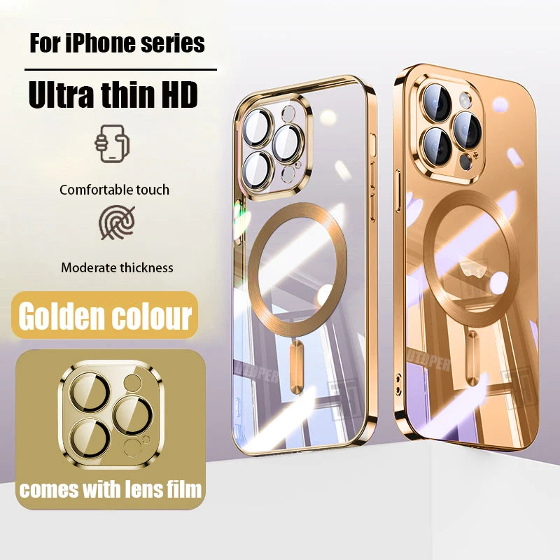 Ultra-Thin Plating Soft Clear Case for iPhone