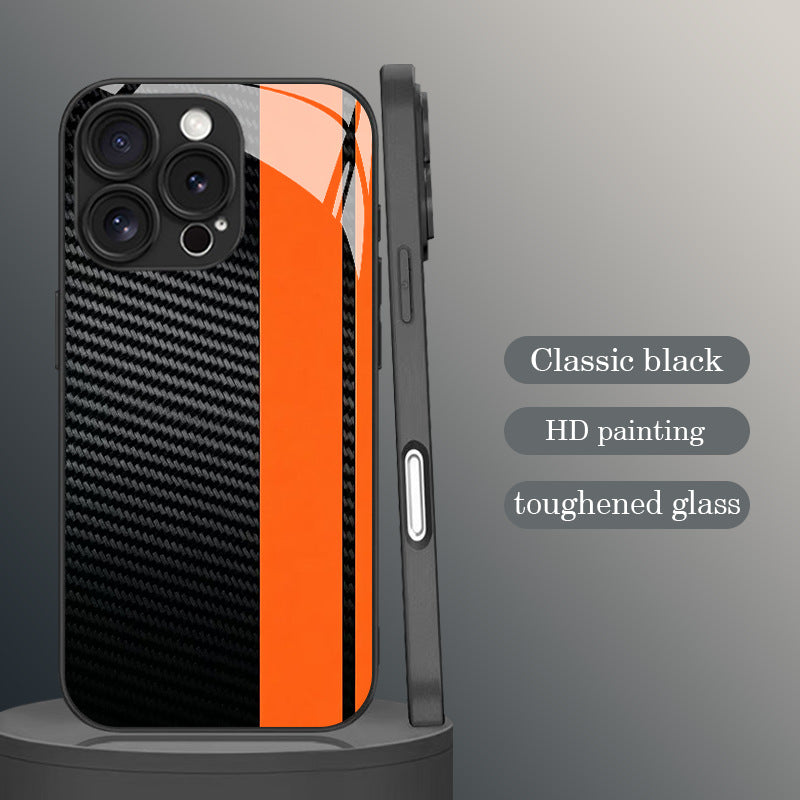 Orange Striped Pattern Hard Case for iPhone