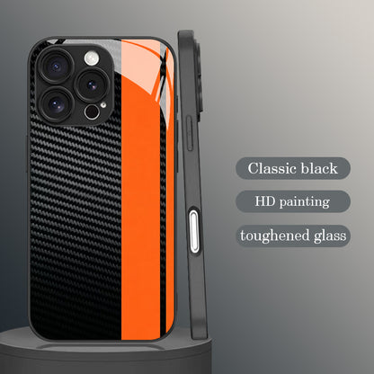 Orange Striped Pattern Hard Case for iPhone