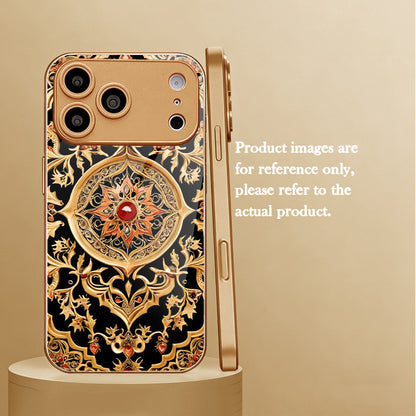 Black Gold Pattern Hard Case for iPhone
