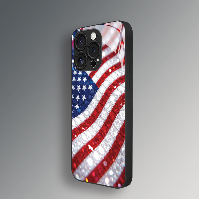 Bling Star-Spangled Banner Hard Case for iPhone