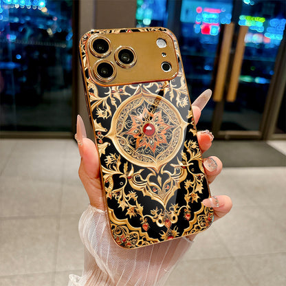 Black Gold Pattern Hard Case for iPhone